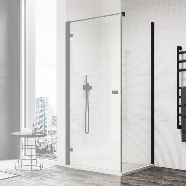 Sanswiss Annea ścianka prysznicowa 75 cm boczna do drzwi czarny mat ANT107500607
