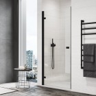 Sanswiss Annea drzwi prysznicowe 80 cm lewe czarny mat AN1CG08000607