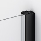 Sanswiss Annea drzwi prysznicowe 75 cm lewe czarny mat AN1CG07500607