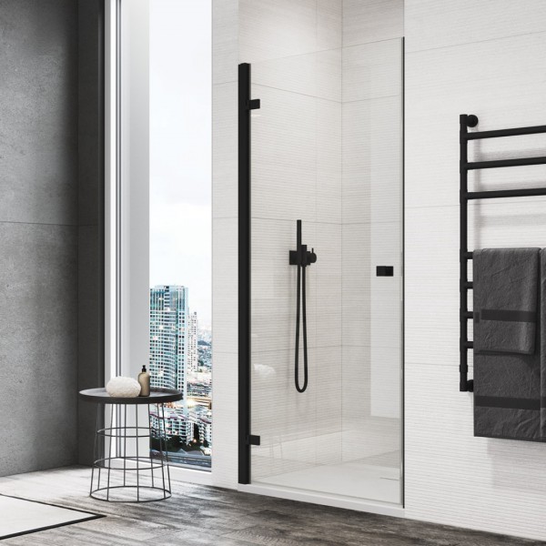 Sanswiss Annea drzwi prysznicowe 70 cm lewe czarny mat AN1CG07000607