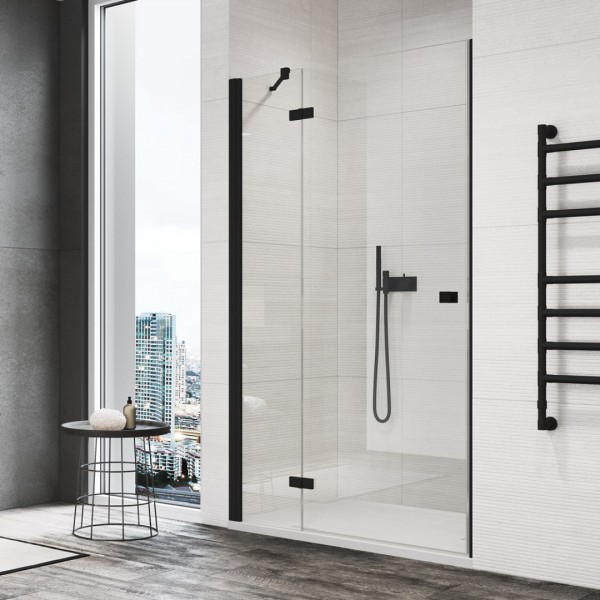 Sanswiss Annea drzwi prysznicowe 75 cm lewe czarny mat AN13G07500607