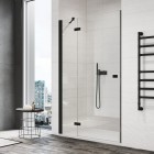 Sanswiss Annea drzwi prysznicowe 90 cm lewe czarny mat AN13G09000607