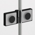 Sanswiss Annea kabina prysznicowa kwadratowa 80 cm lewa czarny mat AN13G08000607+ANT108000607