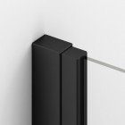 Sanswiss Annea kabina prysznicowa prostokątna 110x90 cm lewa czarny mat AN13G11000607+ANT109000607