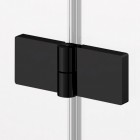 Sanswiss Annea kabina prysznicowa prostokątna 120x90 cm lewa czarny mat AN13G12000607+ANT109000607