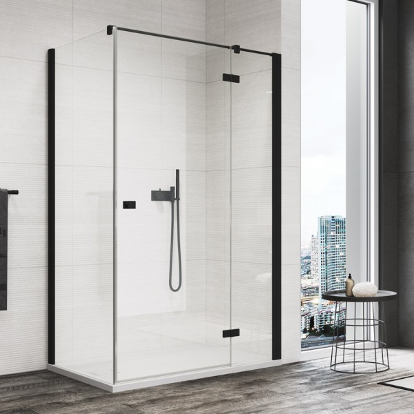Sanswiss Annea kabina prysznicowa prostokątna 110x80 cm prawa czarny mat AN13D11000607+ANT108000607