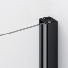 Sanswiss Annea kabina prysznicowa prostokątna 100x80 cm lewa czarny mat AN1CG10000607+ANT108000607