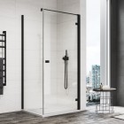 Sanswiss Annea kabina prysznicowa prostokątna 90x75 cm prawa czarny mat AN1CD09000607+ANT107500607