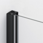 Sanswiss Annea kabina prysznicowa prostokątna 100x80 cm prawa czarny mat AN1CD10000607+ANT108000607