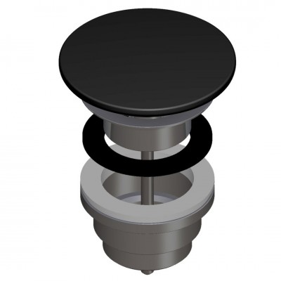 Laufen korek do umywalki ceramiczny czarny połysk H8981880200001