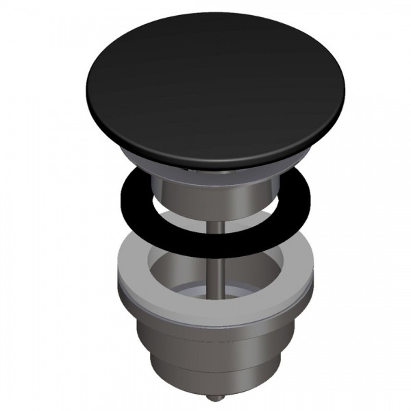 Laufen korek do umywalki ceramiczny czarny połysk H8981880200001