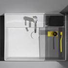 Laufen Kartell umywalka ścienna 60x46 cm szlifowany spód biała H8163330001041