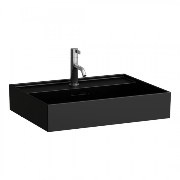 Laufen Kartell umywalka ścienna 60x46 cm szlifowany spód czarny mat H8163337161041