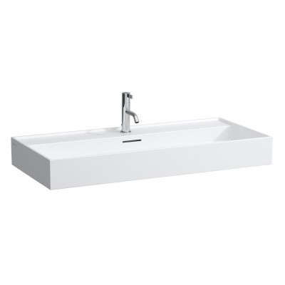 Laufen Kartell umywalka ścienna 100x46 cm szlifowany spód biały mat H8163377571071