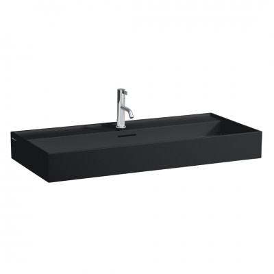 Laufen Kartell umywalka ścienna 100x46 cm szlifowany spód czarny mat H8163377161071