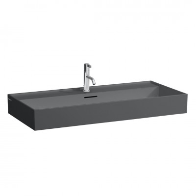 Laufen Kartell umywalka ścienna 100x46 cm szlifowany spód grafit mat H8163377581041