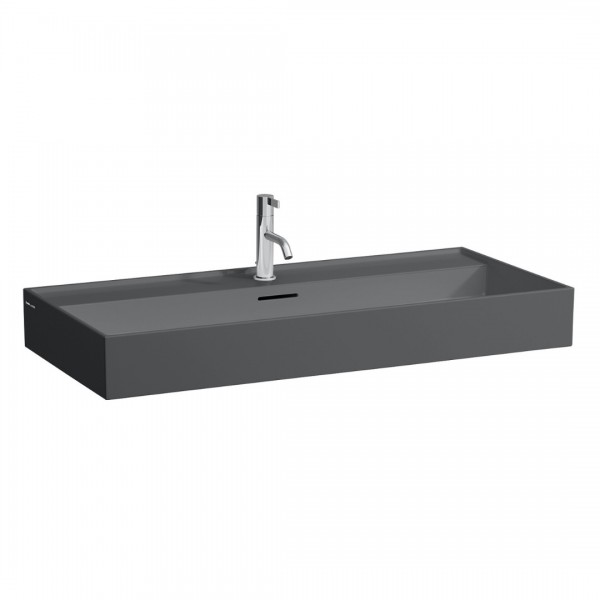 Laufen Kartell umywalka ścienna 100x46 cm szlifowany spód grafit mat H8163377581041
