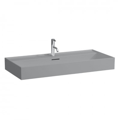 Laufen Kartell umywalka ścienna 100x46 cm szlifowany spód szary mat H8163377591041