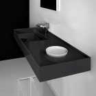 Laufen Kartell umywalka ścienna 120x46 cm lewa czarny połysk H8133320201111