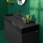 Laufen Kartell umywalka ścienna 120x46 cm lewa czarny mat H8133327161111