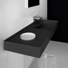 Laufen Kartell umywalka ścienna 120x46 cm prawa czarny mat H8133337161111