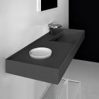 Laufen Kartell umywalka ścienna 120x46 cm prawa grafit mat H8133337581111