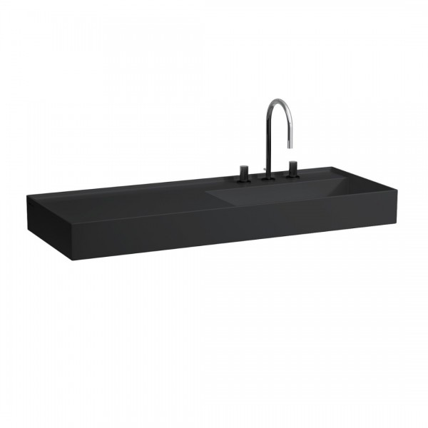 Laufen Kartell umywalka ścienna 120x46 cm prawa czarny mat H8133337161581