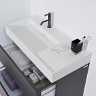 Laufen Kartell umywalka ścienna 90x46 cm lewa biały mat H8103387571111