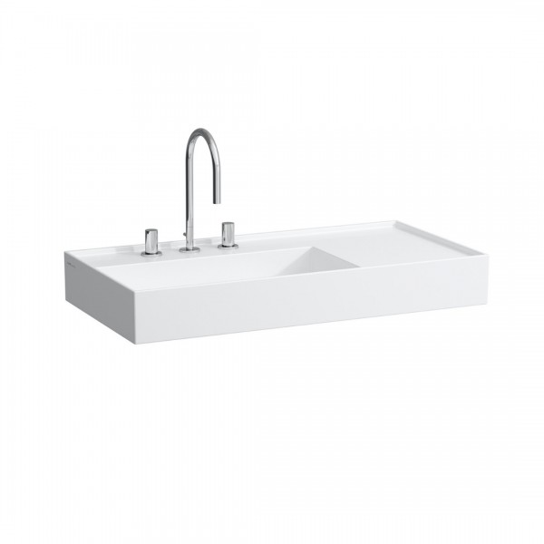 Laufen Kartell umywalka ścienna 90x46 cm lewa biały mat H8103387571581