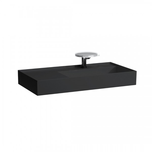 Laufen Kartell umywalka ścienna 90x46 cm prawa czarny mat H8103397161111