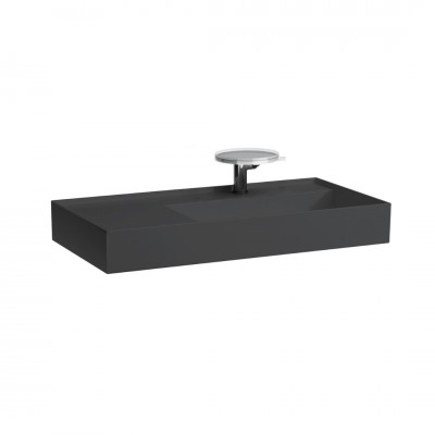 Laufen Kartell umywalka ścienna 90x46 cm prawa grafit mat H8103397581111