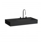Laufen Kartell umywalka ścienna 90x46 cm prawa czarny mat H8103397161581