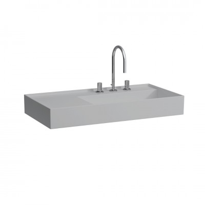 Laufen Kartell umywalka ścienna 90x46 cm prawa szary mat H8103397591581