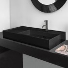 Laufen Kartell umywalka ścienna 90x46 cm prawa czarny połysk H8103390201111