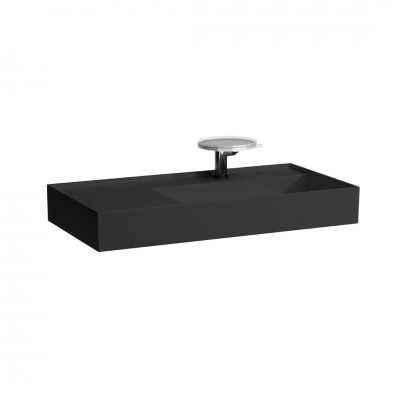 Laufen Kartell umywalka ścienna 90x46 cm prawa czarny mat H8103397161111
