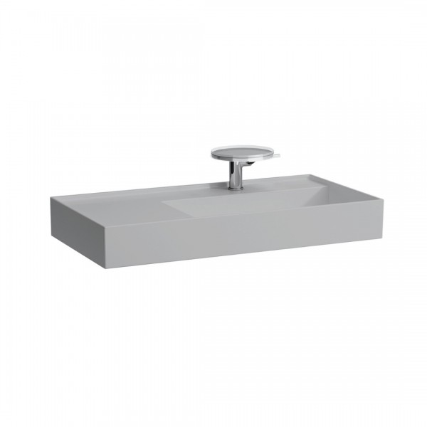 Laufen Kartell umywalka ścienna 90x46 cm prawa szary mat H8103397591111