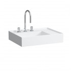 Laufen Kartell umywalka ścienna 60x46 cm lewa biały mat H8103347571581