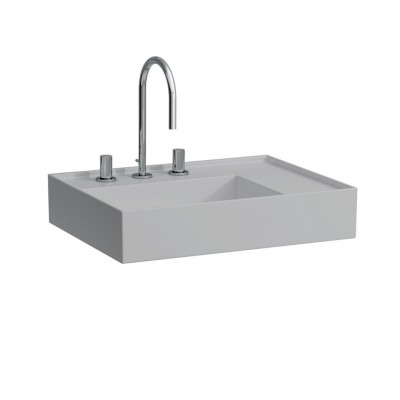 Laufen Kartell umywalka ścienna 60x46 cm lewa szary mat H8103347591581