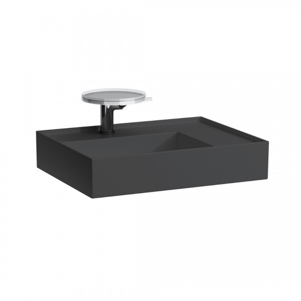 Laufen Kartell umywalka ścienna 60x46 cm lewa grafit mat H8103347581111
