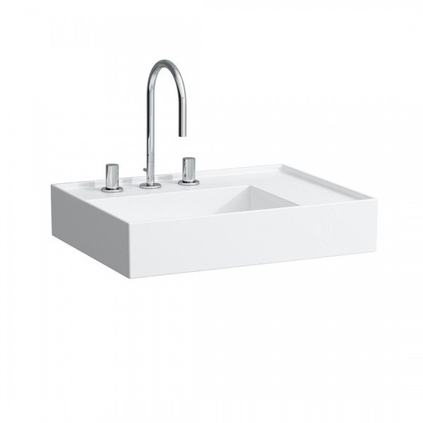 Laufen Kartell umywalka ścienna 60x46 cm lewa biały mat H8103347571581