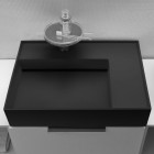 Laufen Kartell umywalka ścienna 60x46 cm lewa czarny mat H8103347161581