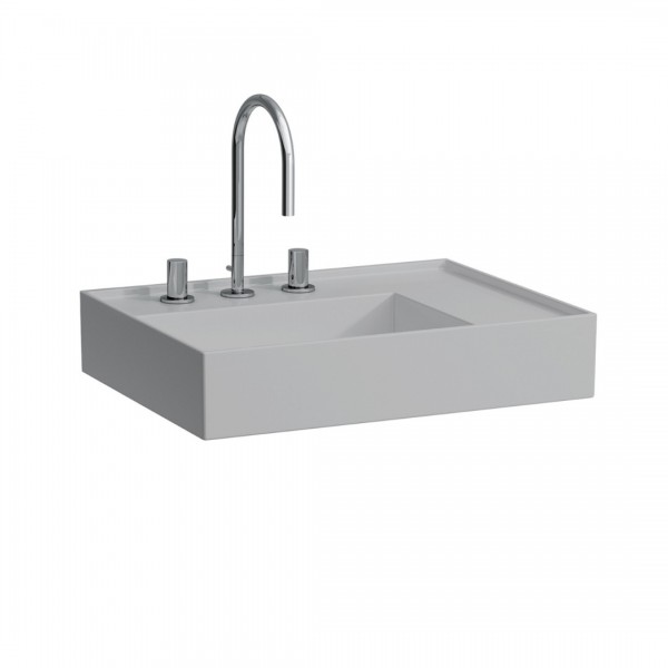 Laufen Kartell umywalka ścienna 60x46 cm lewa szary mat H8103347591581