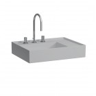 Laufen Kartell umywalka ścienna 60x46 cm lewa szary mat H8103347591581