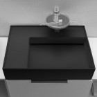 Laufen Kartell umywalka ścienna 60x46 cm prawa czarny mat H8103357161121