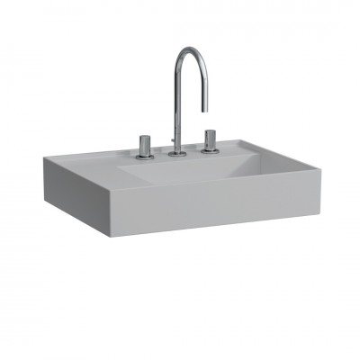 Laufen Kartell umywalka ścienna 60x46 cm prawa szary mat H8103357591581