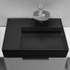 Laufen Kartell umywalka ścienna 60x46 cm prawa czarny połysk H8103350201121