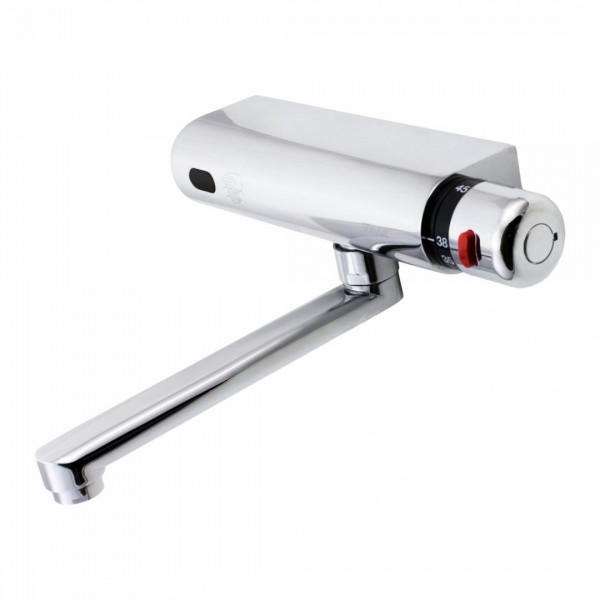 Makoinstal bateria elektroniczna umywalkowa ścienna z mieszaczem chrom 3109B