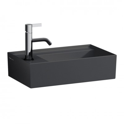 Laufen Kartell umywalka ścienna 46x28 cm lewa grafit mat H8153357581111