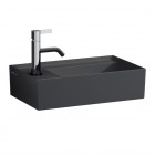 Laufen Kartell umywalka ścienna 46x28 cm lewa grafit mat H8153357581111