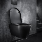 Laufen Kartell miska WC wisząca krótka Rimless czarny mat H8203337160001